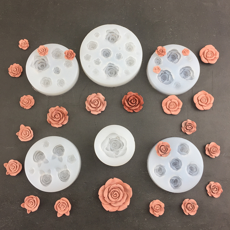 Candle Making Process - バラの形をした3Dシリコン型,葉,フォンダン,チョコレート型,キャンドル,石鹸型,ケーキデコレーションツール,ベーキングアクセサリー