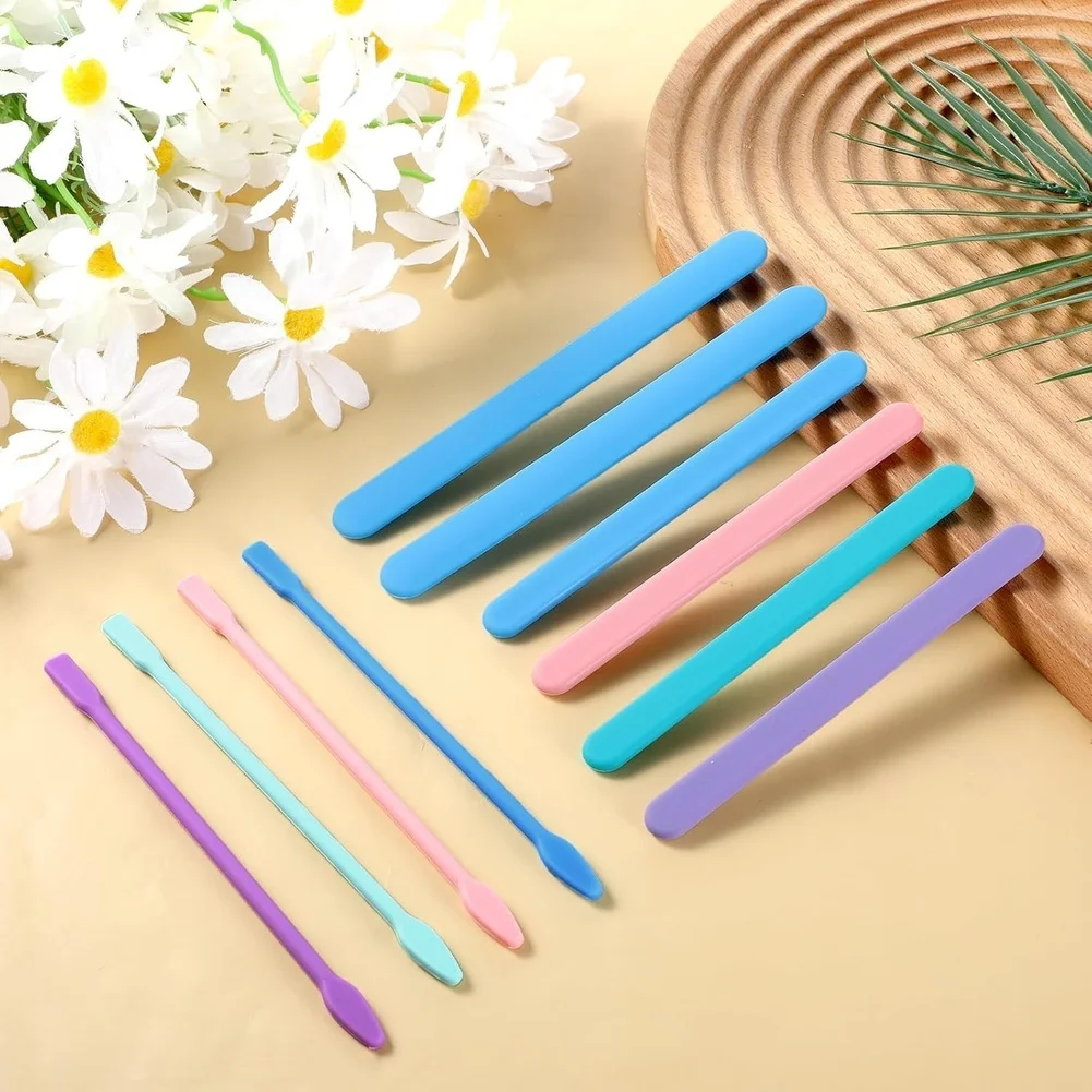 Candle Making Workshops - エポキシ樹脂用途、ワックス注入、キャンドル作り、クラフトワークショップの作業用シリコン製攪拌ツール10個セット
