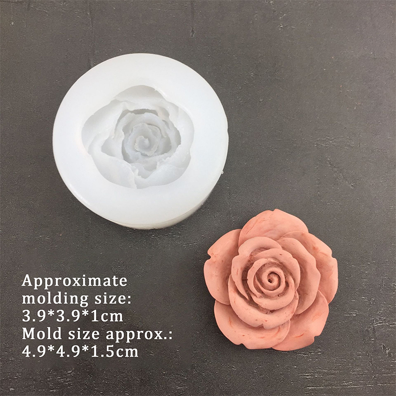 バラの形をした3Dシリコン型,葉,フォンダン,チョコレート型 - Candle Making Process のレビューと価格