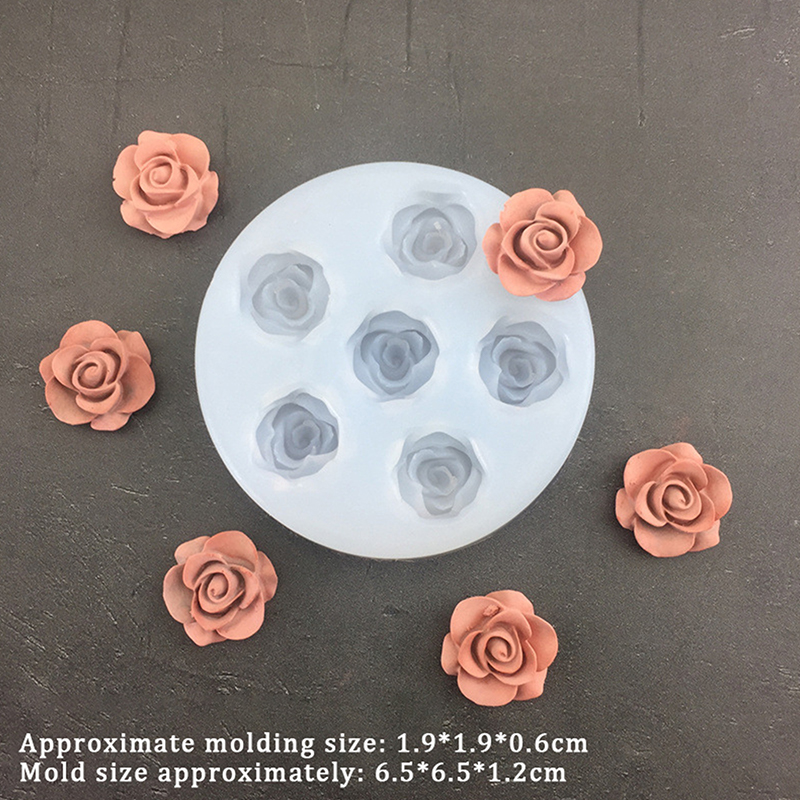 バラの形をした3Dシリコン型,葉,フォンダン,チョコレート型 - Candle Making Process のレビューと価格