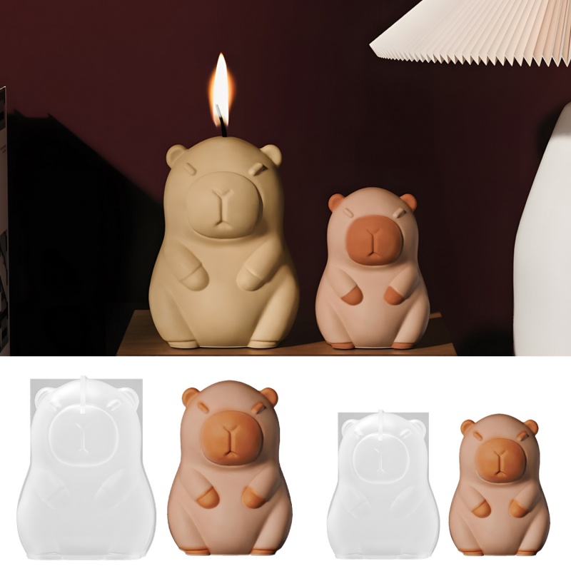 カピバラプディングベーキングシリコーン型 DIY 動物の形の - Candle Making Equipment のレビューと価格