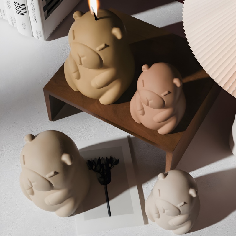 カピバラプディングベーキングシリコーン型 DIY 動物の形の - Candle Making Equipment のレビューと価格