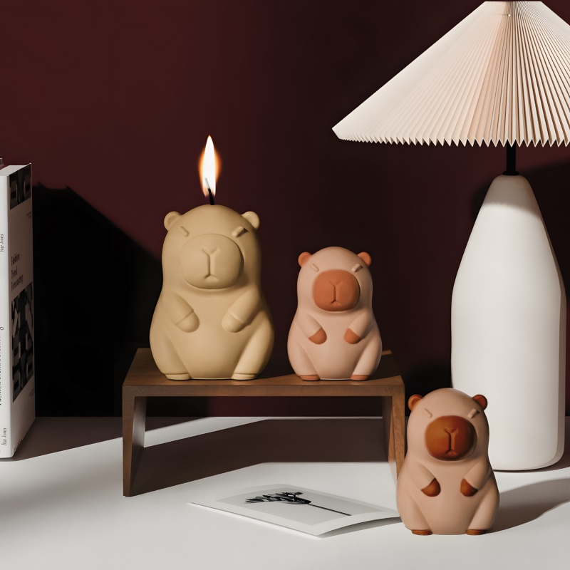 カピバラプディングベーキングシリコーン型 DIY 動物の形の - Candle Making Equipment のレビューと価格