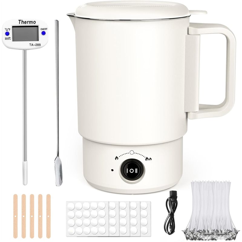 A47U 電気ワックス溶解ポットキット 温度計付き 800M - Candle Making Uk のレビューと価格