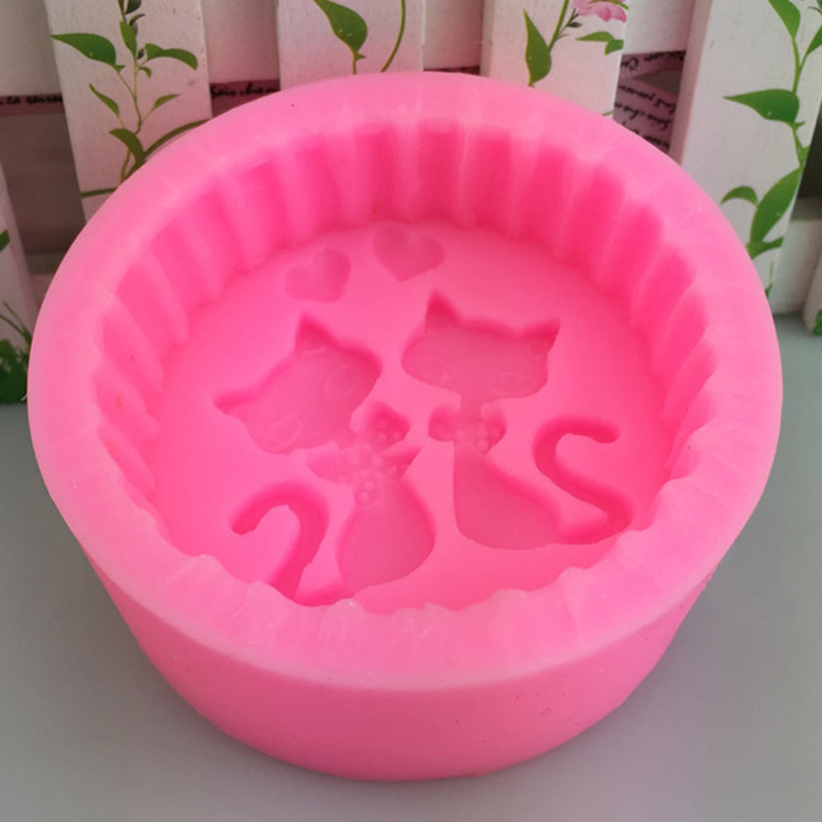 1ピースシリコン製猫型石鹸型 - 丸型DIYキャンドル作成型 - Candle Making Tips のレビューと価格