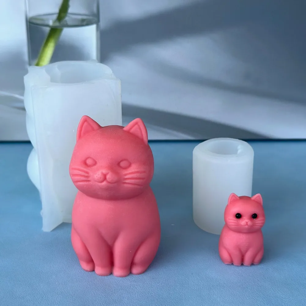 3D 脂肪猫動物シリコーンキャンドルモールド DIY 素敵な - Candle Making Fat のレビューと価格