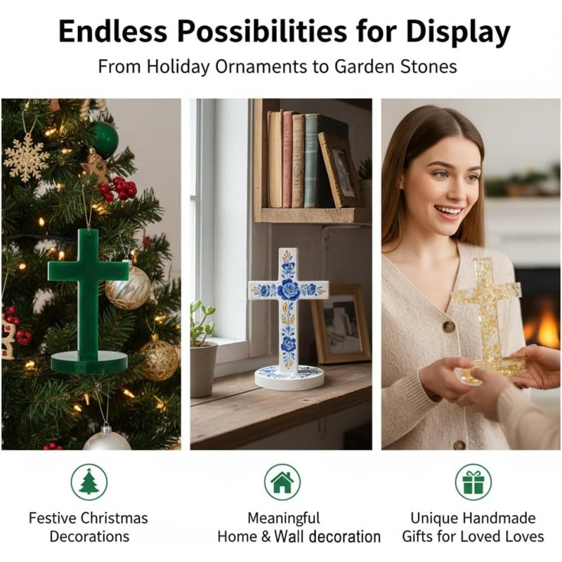 垂直に十字型のベースが付いた2つのシリコン型、DIYの吊り下 - Candle Making Equipment のレビューと価格