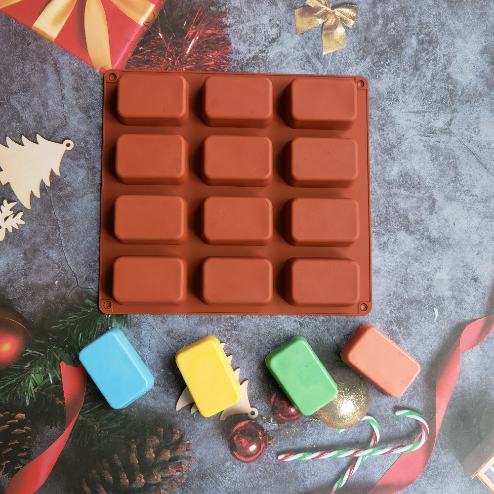 12キャビティスクエアシリコン石鹸型キャンドルキャンドルキャ - Candle Making Tips のレビューと価格