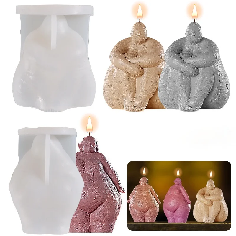 女性のための抽象的なシリコーンキャンドル,大きな樹脂型,家の - Candle Making Fat のレビューと価格