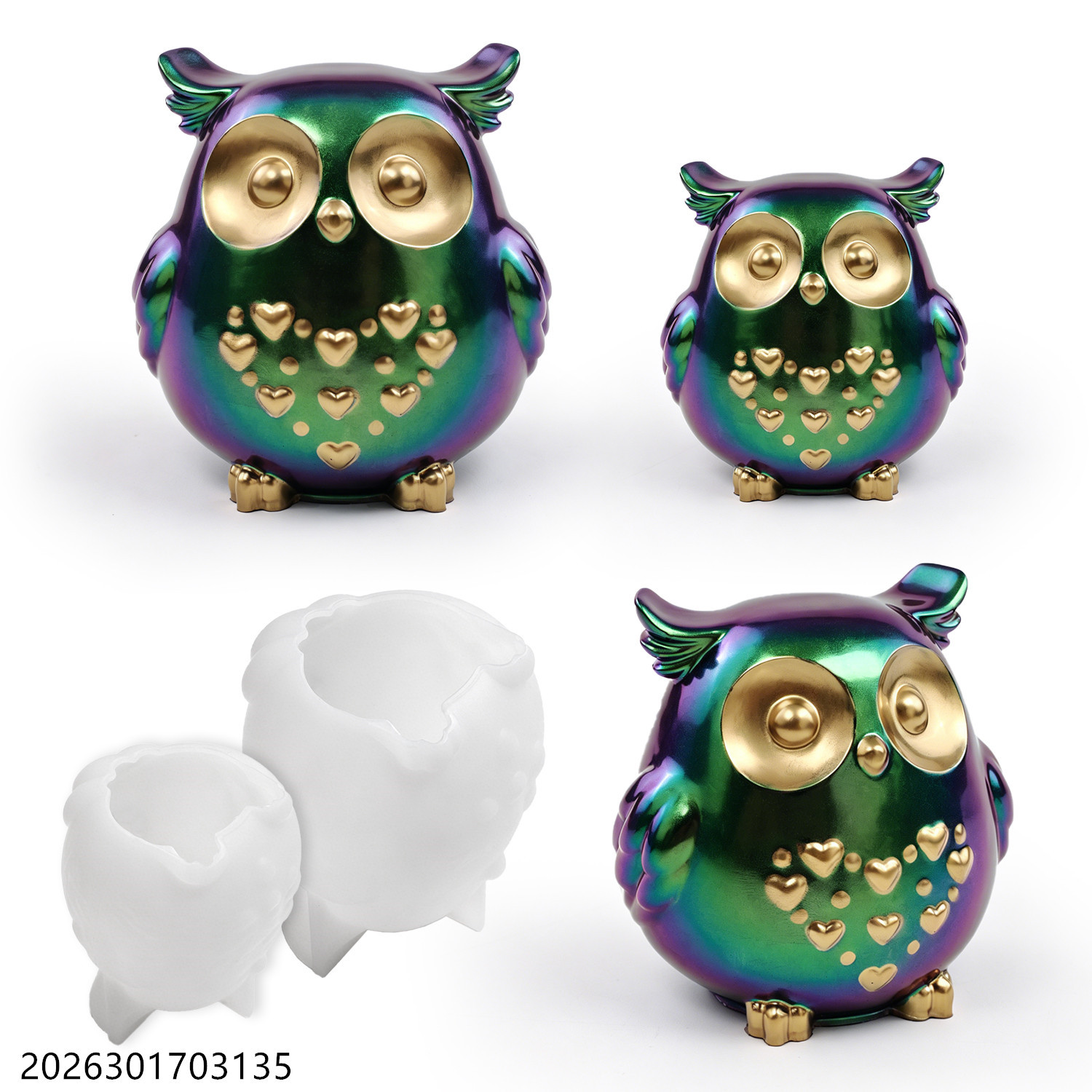 フクロウシリコンモールド 3D鳥型セット DIYエポキシ樹脂 - Candle Making Equipment のレビューと価格