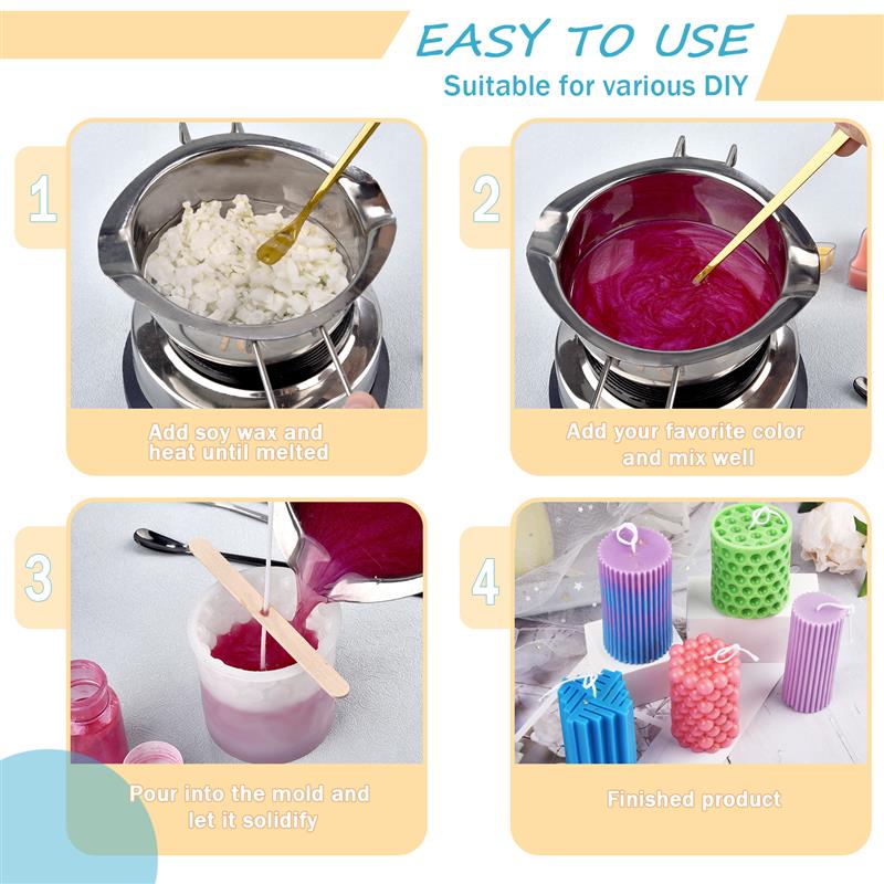 100/500 グラム/1 キロ純粋な大豆ワックスパラフィン - Candle Making Process のレビューと価格