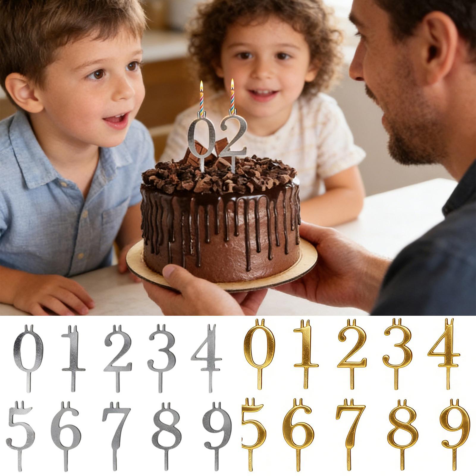10個入り 0-9 数字ケーキトッパー メタルナンバーキャン - Candle Making Process のレビューと価格